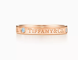 TIFFANY & CO. バンドリング ダイヤモンド 18Kローズゴールド 3MM